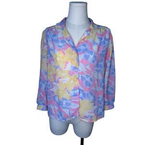 Vintage Floral Blouse -Made In The USA